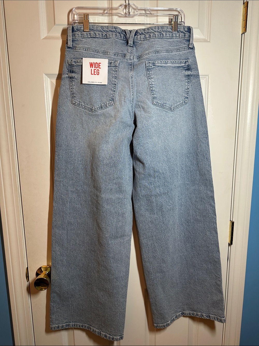 NWTS Celebrity Pink Light Blue Denim Jeans - High Waist Wide Leg Sz 11/30 🩵👖🩵 - Picture 5 of 13